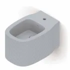 Wall-hung ceramic bidet of modern design produced in Italy, Hamlet Viadurini