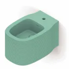 Wall-hung ceramic bidet of modern design produced in Italy, Hamlet Viadurini