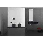 Wall-hung ceramic bidet of modern design produced in Italy, Hamlet Viadurini