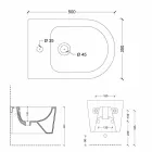 Shine Square modern ceramic wall hung bidet 50x35cm, made in Italy Viadurini