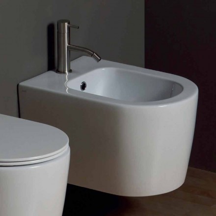 Shine Square modern ceramic wall hung bidet 50x35cm, made in Italy Viadurini