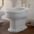 Classic Design White Bidet in White Ceramic Made in Italy - Paulina Viadurini