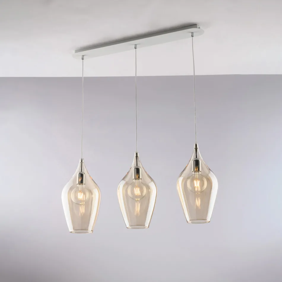 Iron Rail with Pyrex Glass Made in Italy for Interior Decorating - Sparta Viadurini