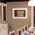 Wall Bioethanol Fireplaces with a Modern Design, White Colour - Erica