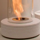 Biocamino round support marble Gordon, made in Italy Viadurini