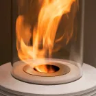 Biocamino round support marble Gordon, made in Italy Viadurini