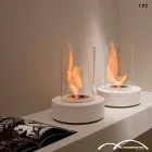 Biocamino round support marble Gordon, made in Italy Viadurini