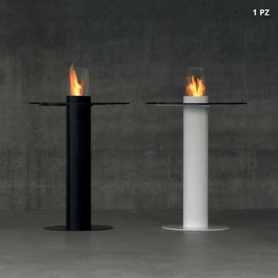 Biocamino outdoor bioethanol with glass top Dean-Table Viadurini