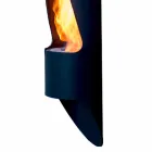 Wall Bio-fireplace of Tubular and Modern Design in Black Steel - Jackson Viadurini