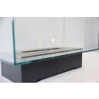 Modern Design Floor Bio-fireplace in Glass and Steel or Corten - Bradley Viadurini