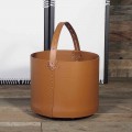 Firewood bag in Milo leather 100% Made in Italy