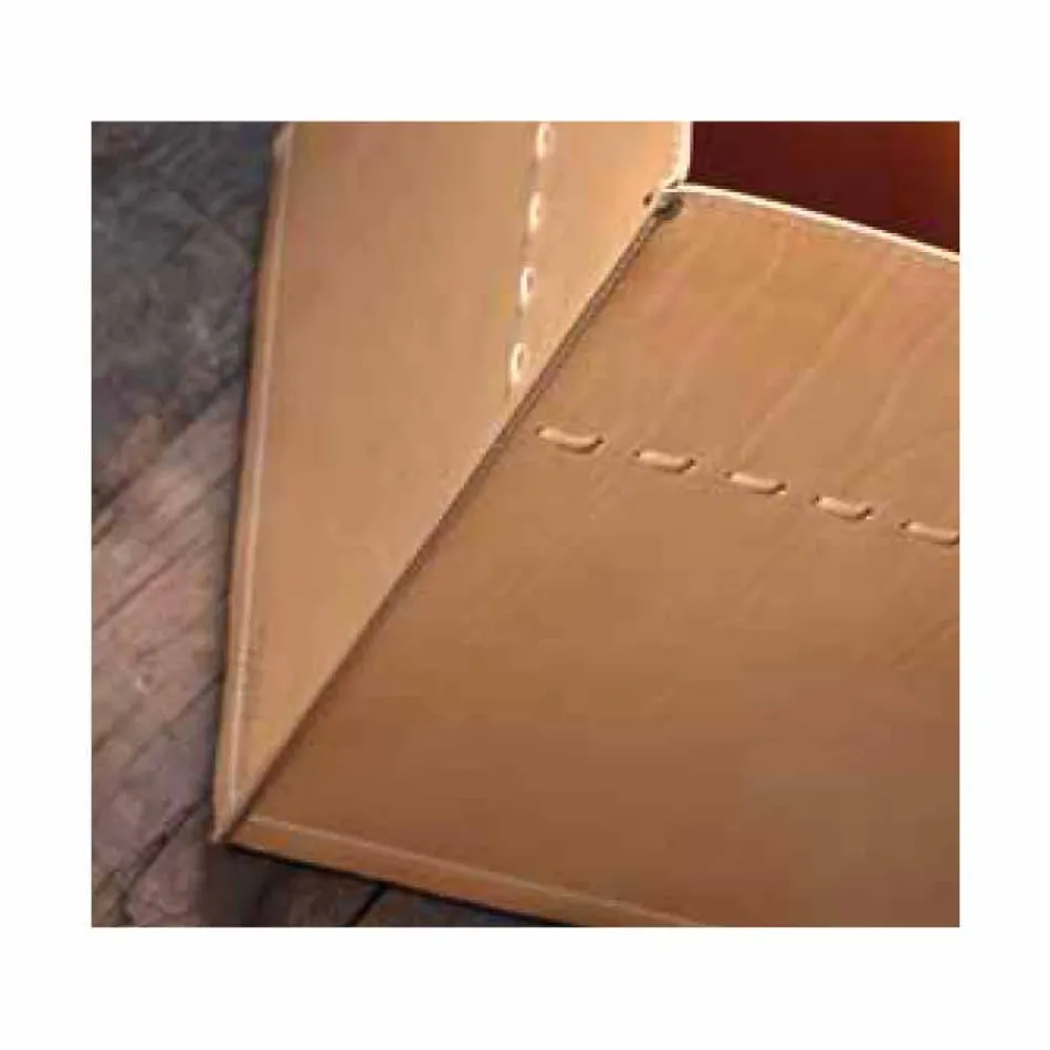 Firewood Bag in Neutral Leather 100% Made in Italy Viadurini