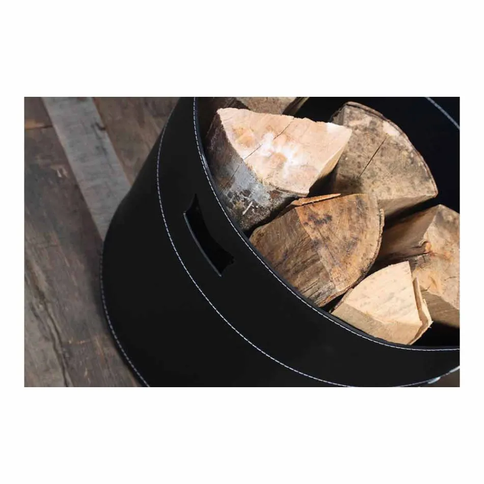 Log holder in 100% Made in Italy Plato Leather Viadurini