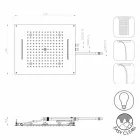 Bossini Dream shower head with three jets with modern colour therapy Viadurini