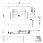 Bossini Dream shower head modern and original four-function Viadurini