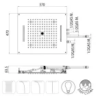 Bossini Dream modern shower head in chrome finish with LED lights and four functions Viadurini