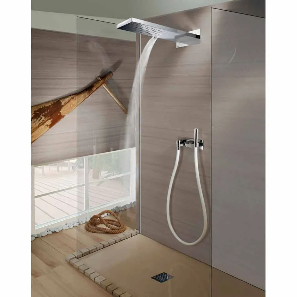 Bossini Manhattan shower head in stainless steel with two jets Viadurini