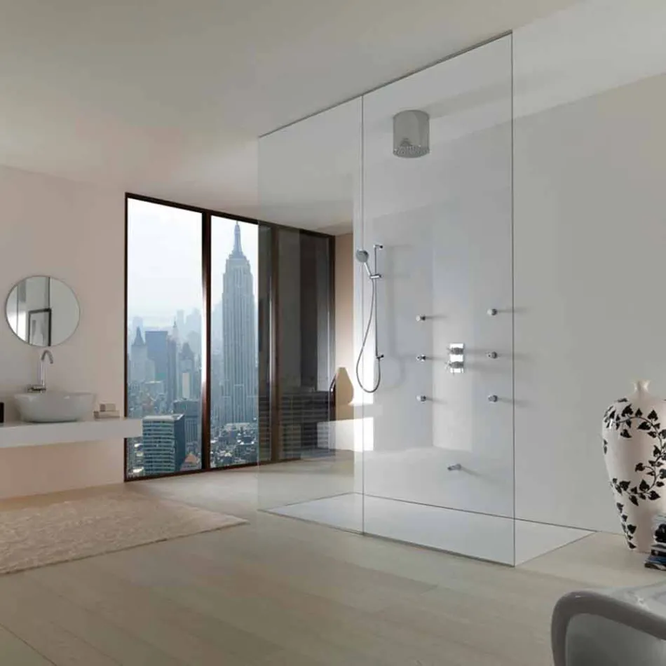 Bossini Oki 200 shower head with a modern design in a jet Viadurini