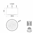 Bossini Oki shower head round in a jet modern style Viadurini