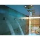 Bossini Two-jet chrome ceiling shower head with Dream chromotherapy Viadurini