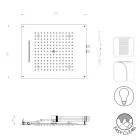 Bossini Two-jet chrome ceiling shower head with Dream chromotherapy Viadurini