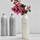 Luxury Design White and Grey Porcelain Bottles 2 Unique Pieces - Arcivero Viadurini