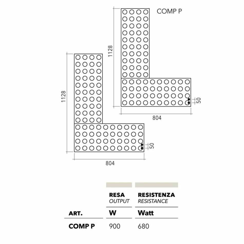 Brick Hydraulic Lego Tile made in Italy by Scirocco H Viadurini