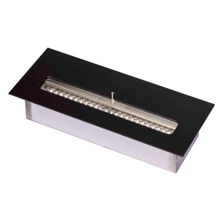 Stainless Steel Bioethanol Burner for Linear Fireplace Made in Italy - Brandon Viadurini