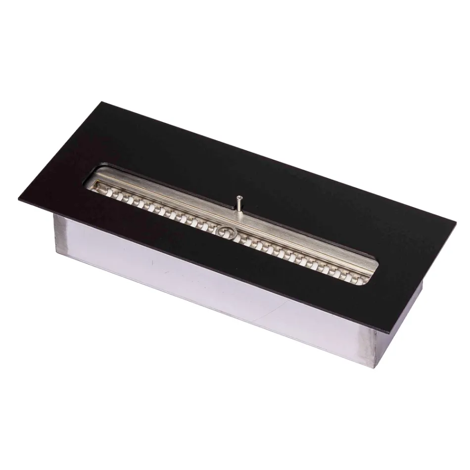 Stainless Steel Bioethanol Burner for Linear Fireplace Made in Italy - Brandon Viadurini