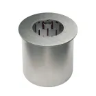 Circular Burner in Satin Steel for Bioethanol Fireplace - Griff12 Viadurini