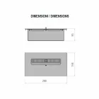 Linear Manual Burner in Stainless Steel for Bioethanol Fireplace - Brandon Viadurini