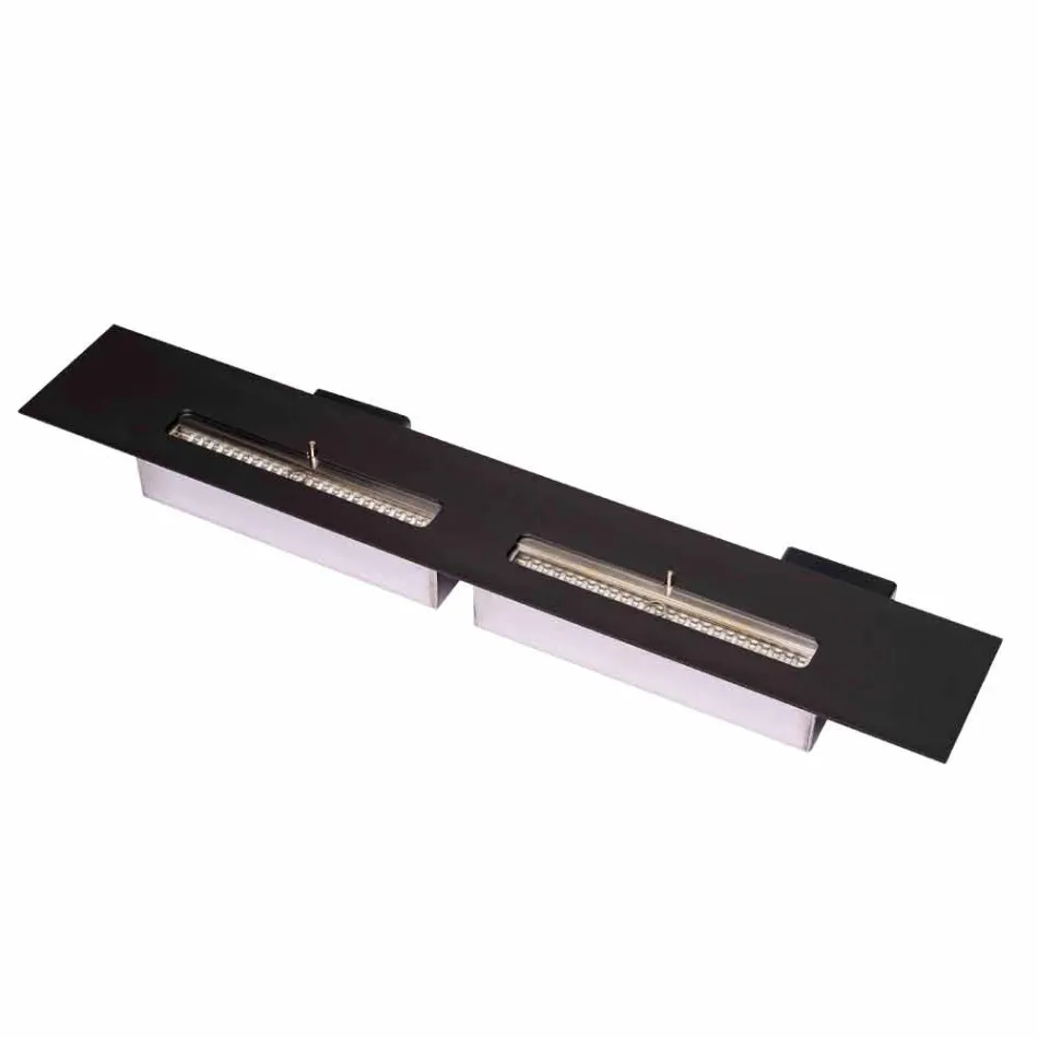 Linear Manual Burner in Stainless Steel for Bioethanol Fireplace - Brandon Viadurini