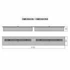 Linear Manual Burner in Stainless Steel for Bioethanol Fireplace - Brandon Viadurini