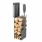 Caf Design PLVF steel log holder, modern design Viadurini