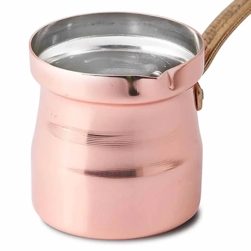 Turkish Coffee Maker in Handmade Tinned Copper Design Made in Italy - Gianlorenzo Viadurini