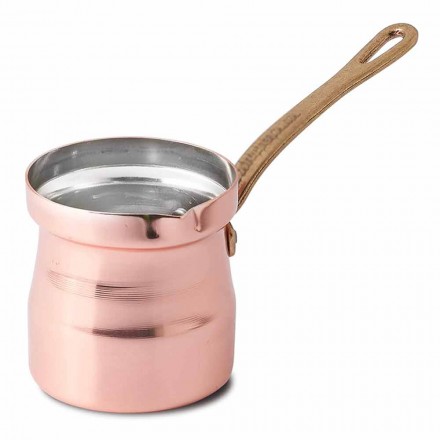 Turkish Coffee Maker in Handmade Tinned Copper Design Made in Italy - Gianlorenzo Viadurini