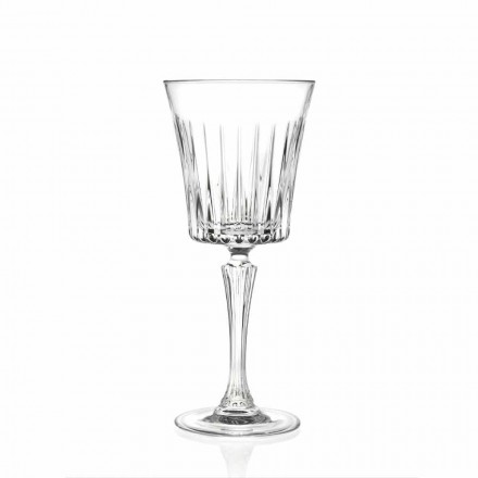 Luxury Wine and Cocktail Glasses Design in Eco Crystal 12 Pieces - Senzatempo Viadurini