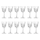Luxury Decorated Eco Crystal Wine or Water Glasses 12 Pieces - Catania Viadurini