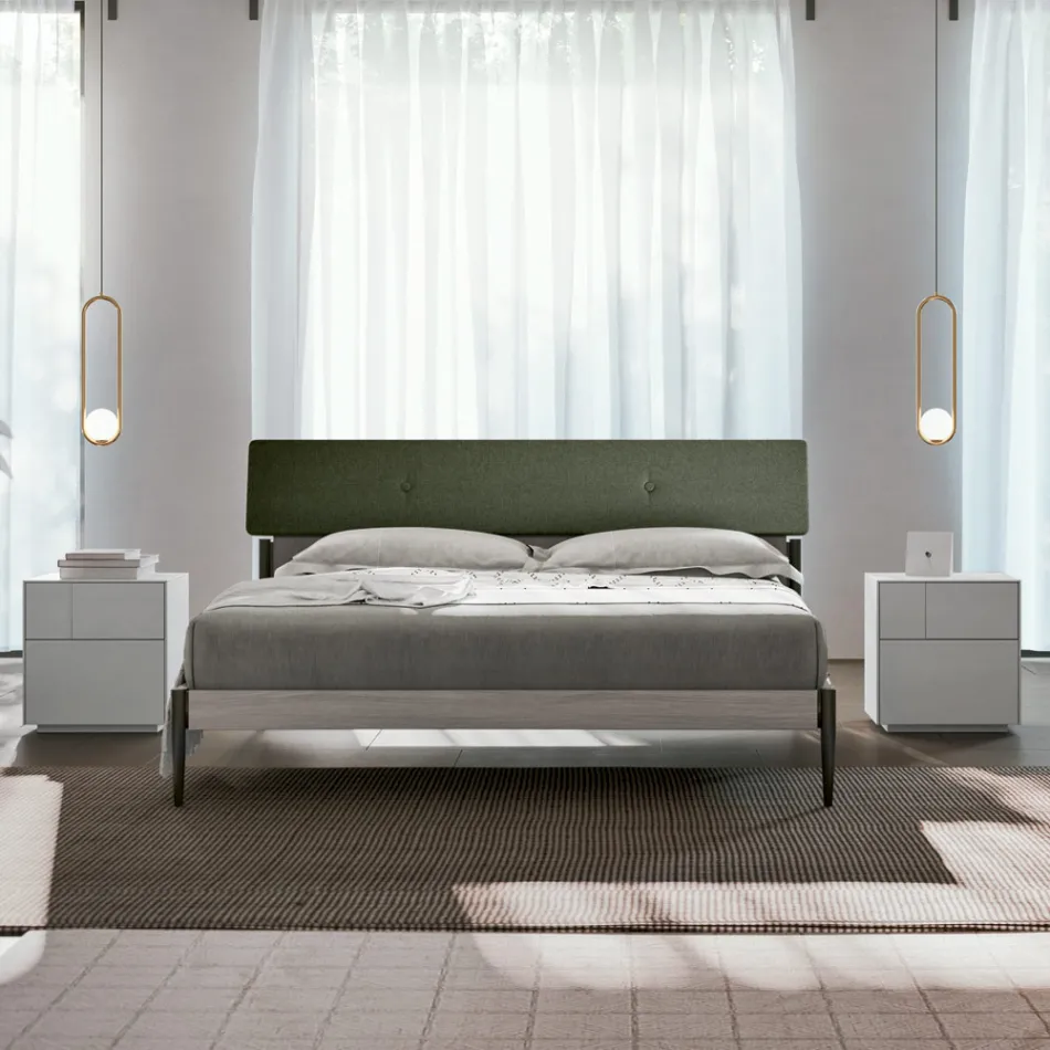Complete Bedroom with 4 Modern Elements Made in Italy Precious - Verminia Viadurini