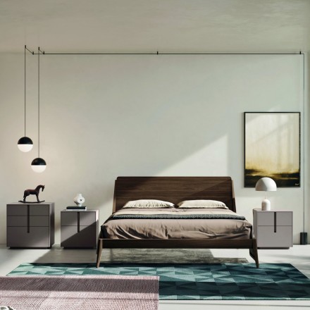 Complete Bedroom with 5 Elements in Modern Style Made in Italy - Savanna Viadurini