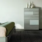 Modern Bedroom with 4 Elements in Modern Style Made in Italy - Lusinda Viadurini
