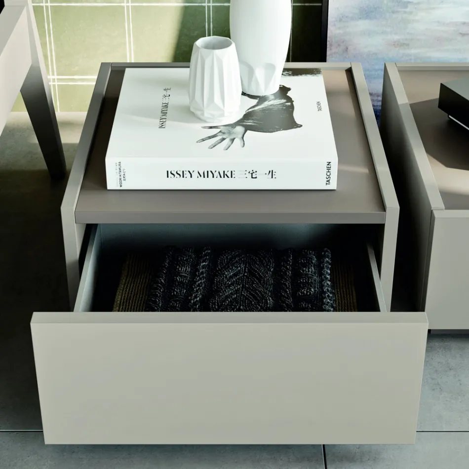 Modern 5-Element Bedroom in a Modern Style Made in Italy - Melodia Viadurini