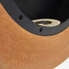 Wall Bioethanol Fireplace in Oval Design Painted Steel - Guiscard Viadurini