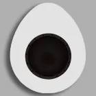 Wall Bioethanol Fireplace in Oval Design Painted Steel - Guiscard Viadurini