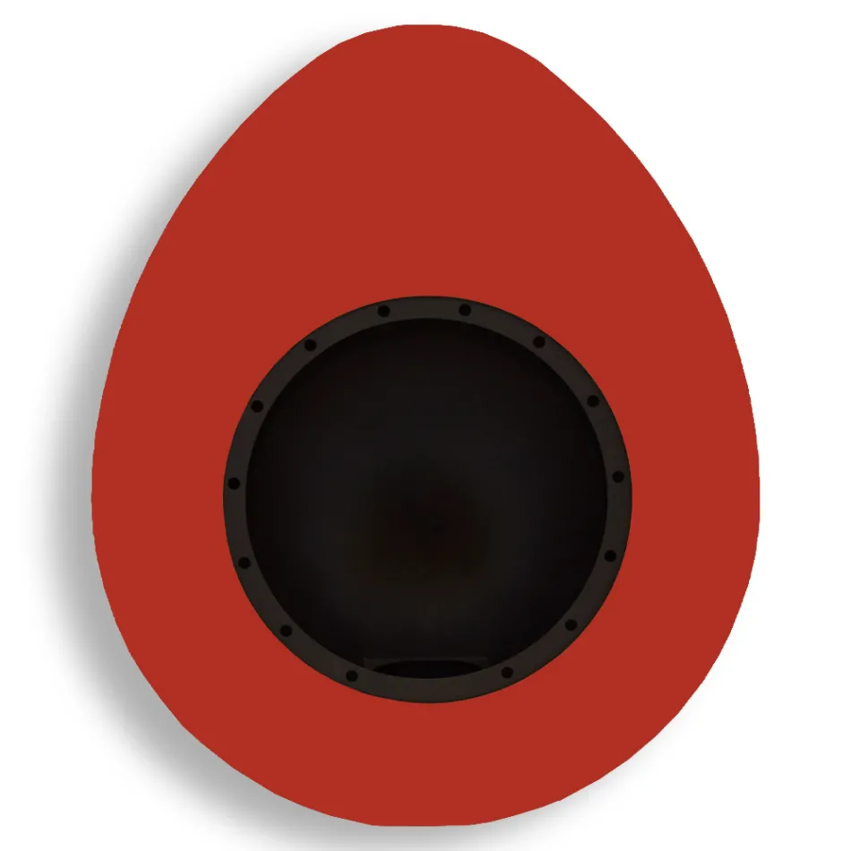 Wall Bioethanol Fireplace in Oval Design Painted Steel - Guiscard Viadurini