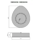 Wall Bioethanol Fireplace in Oval Design Painted Steel - Guiscard Viadurini