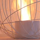 Fireplace Bioethanol table / ground steel shaped like a sphere Henry Viadurini