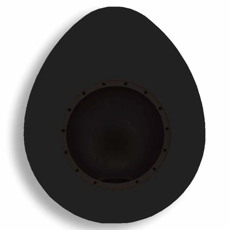 Bioethanol Fireplace in Painted Steel Oval Design Wall - Guiscard Viadurini