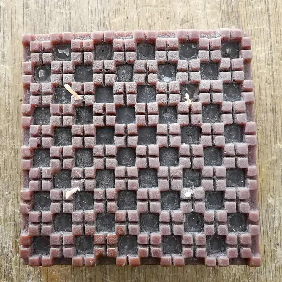 Cinnamon Scented Wax Candle with 4 Wicks Made in Italy - Yuma Viadurini