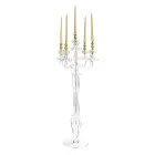 Transparent Plexiglass Candelabra with 3 Flames Made in Italy - Paolino Viadurini